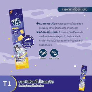 ขนมสุนัข Felina Canino Vif วิฟ ซอฟท์ครีม ขนมหมาเลีย ขนาด 15 g 10ซอง / 40ซอง (1กล่อง)