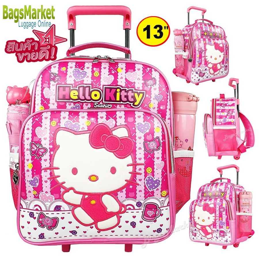 🎒Kid's Luggage 13" กระเป๋าเป้มีล้อลากสำหรับเด็ก กระเป๋านักเรียน สินค้าLittle Mermaid