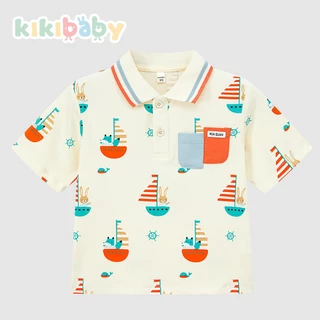 [90-120] POLO เสื้อโปโลพร้อมส่ง ลายน่ารัก เสื้อโปโลผ้านิ่ม แขนสั้น คอปก น้องหมา ลายสัตว์ เสื้อผ้าเด็กผู้ชาย FBS