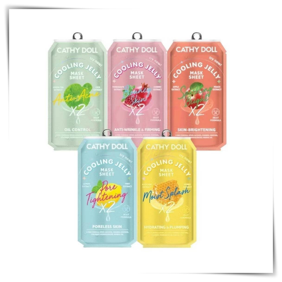 แผ่นมาสก์หน้าเยลลี่ สูตรเย็น Cathy Doll Cooling Jelly Mask