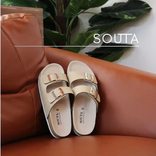 The Classic - Souta🍘 รุ่นพื้นครีม รองเท้าแตะสไตล์วินเทจ ไบเก้น >> ไซส์ 35-45 *ลด1ไซส์*