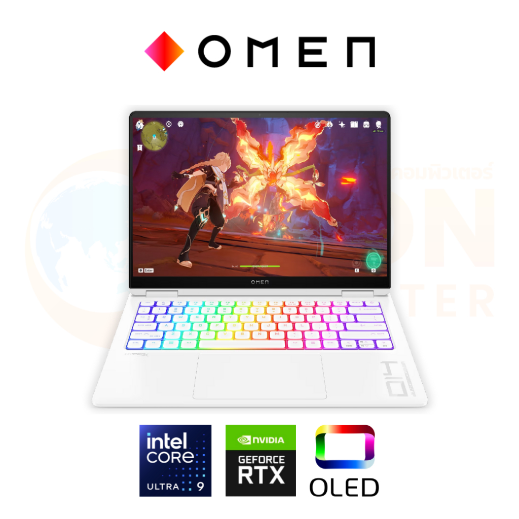 HP OMEN 14-FB0139TX NOTEBOOK (โน๊ตบุ๊ค) INTEL CORE ULTRA 9 185H / RTX 4070 / 32GB / 1TB / WIN11 / ปร