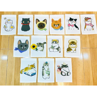ป้ายภาพน้องแมว ธงผ้ารูปแมว สามารถส่งภาพมาได้นะคะ 🐱🩷 (ร้อยเชือกฟรี พร้อมแขวน🧵)