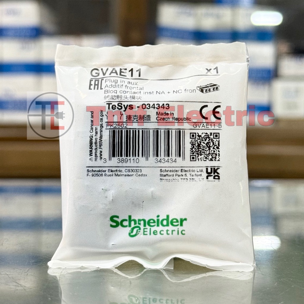 Schneider GVAE11 คอนแทคช่วย/คอนแทคเสริม ติดด้านบน (1NO + 1NC)