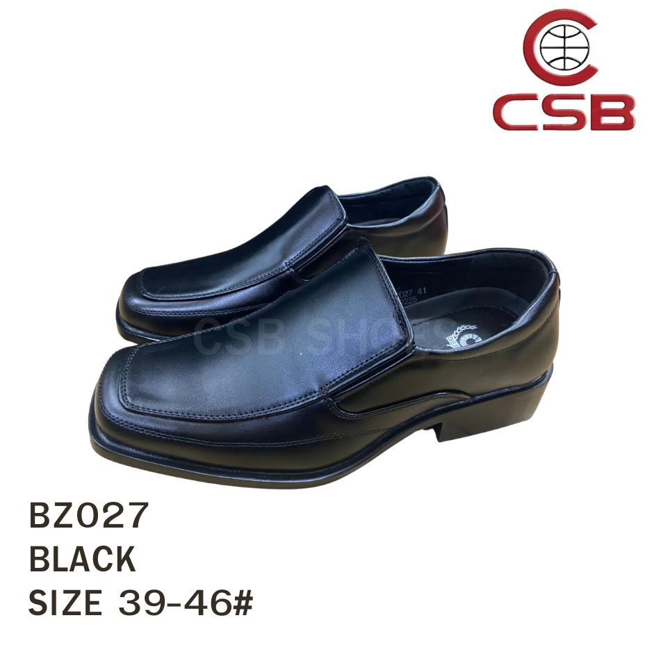 CSB รองเท้าทำงาน BZ027 ทำจากหนัง PU หน้ารองเท้าออกแบบให้กว้างเพื่อความสบายเท้า เหมาะสำหรับนักเรียนและนักศึกษา