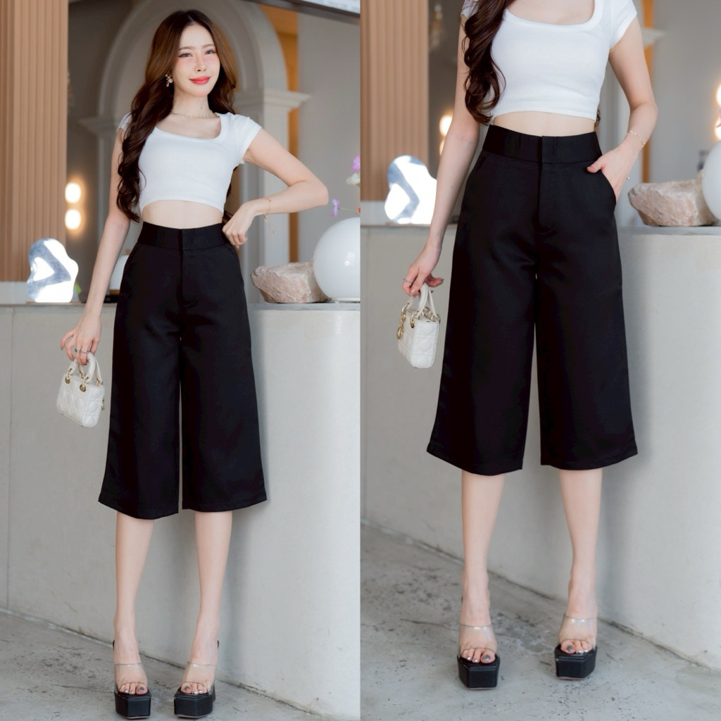 กางเกง 5 ส่วน ตะขอหน้า ผ้าเปเป้ [OK] - รูปที่ 7