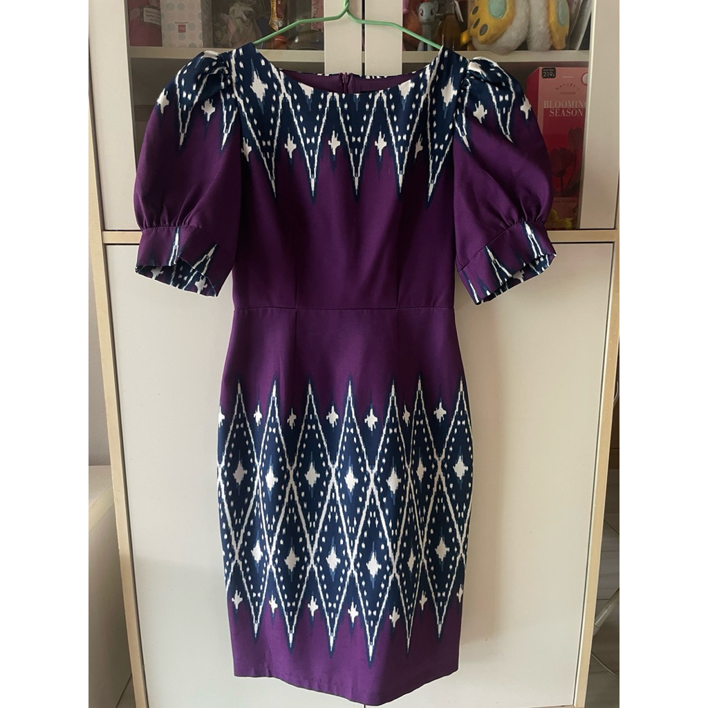 ชุดผ้าไทยสีม่วงแบรนด์Eszada Size S