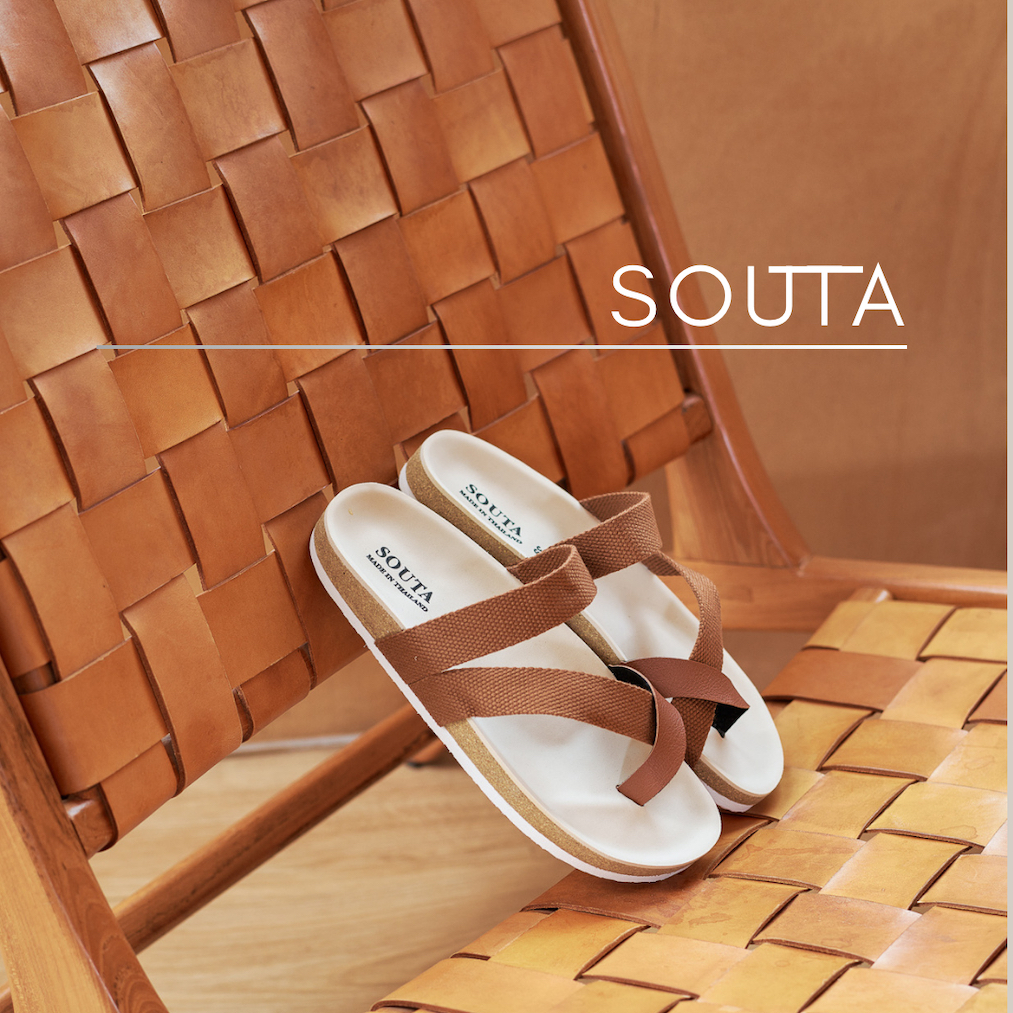 The Negi - Souta🍵รองเท้าแตะสไตล์วินเทจ สายคาดผ้าสปัน พื้นสัมผัสนุ่ม >> ไซส์35-45EU รูปที่ 5