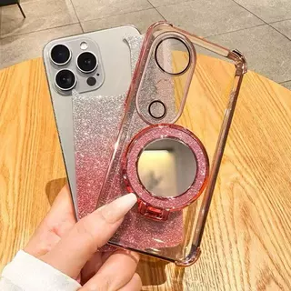 เคสขอบสี กากเพชร สำหรับ Samsung S26FE A27 A37 A57 S25FE A07 A17 A06 A36 A56 A16 A55 S24FE A02S A03S ตั้งได้ กันกระแทก