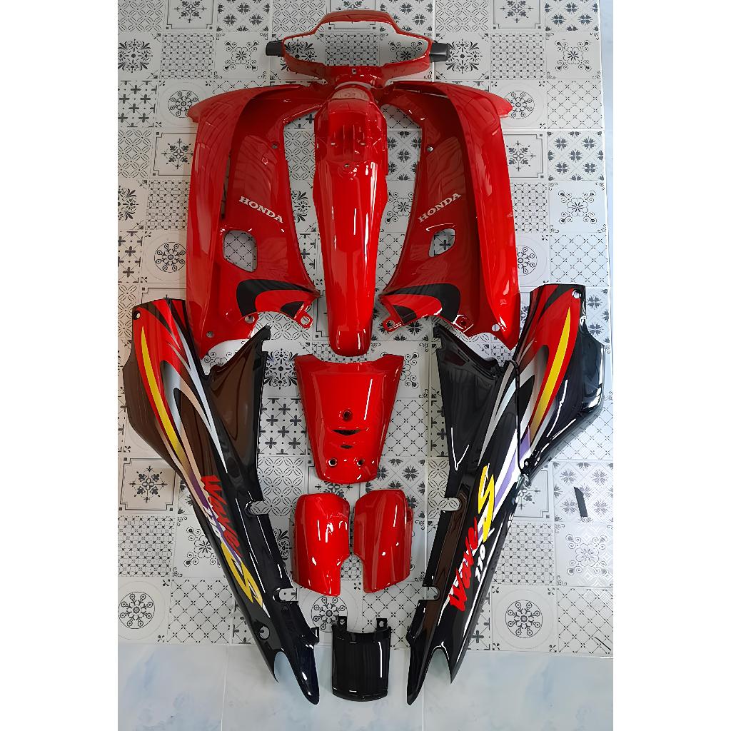 ชุดสีเวฟ 110 ปี 2001 งาน ABS เกรด A 3 สี   ลาย เเดงดำ