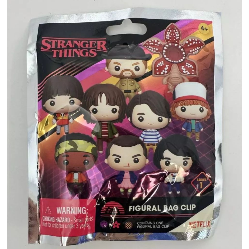 (Sealed Pack) ซองสุ่มตุ๊กตา สเตรนเจอร์ ธิงส์ (STRANGER THINGS SERIES 2 FIGURAL 3D BAG CLIPS NETFLIX 