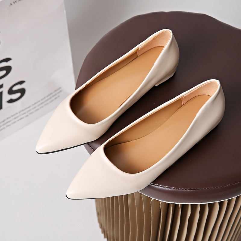 Atikota รองเท้าส้นแบนสำหรับผู้หญิง แฟชั่น นุ่ม สบาย อเนกประสงค์ รองเท้าบัลเล่ต์หัวแหลม - รูปที่ 2