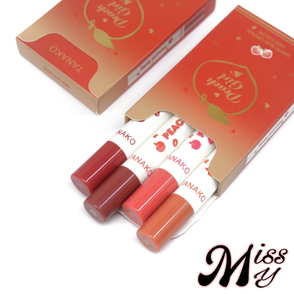 {เซต} TANAKO Peach Girl Matte Silky Lipstick ลิปสติกเนื้อแมทต์ หลากสี เติมเต็มริมฝีปาก no.HT070