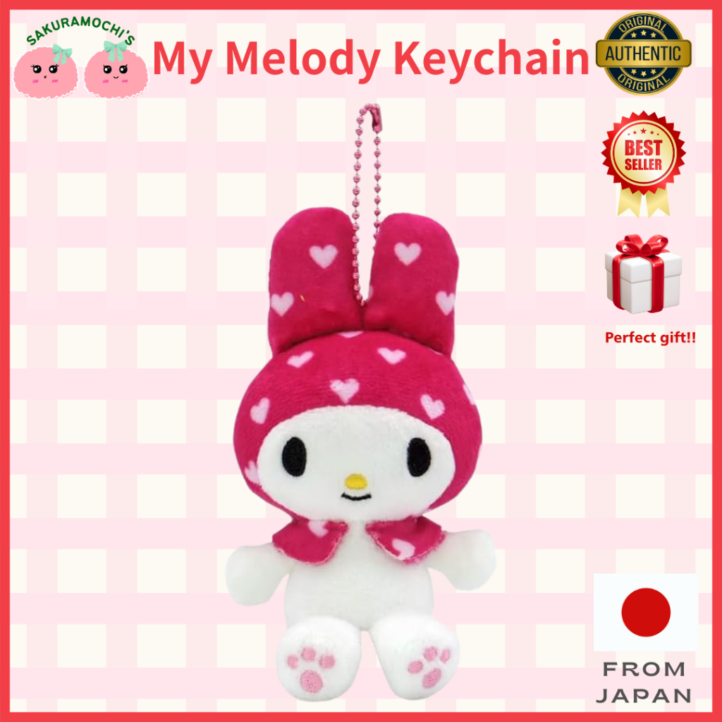 My Melody Mascot Keychain Collection 50th anniversary Heart H13 x W7.5 x D6cm  [Direct from Japan]