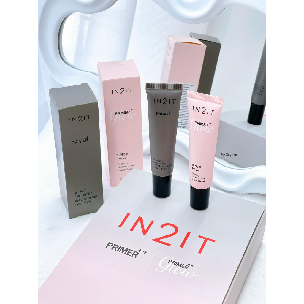3 กรัม IN2IT Primer อินทูอิท ไพร์เมอร์ ควบคุมความมัน พลางรูขุมขน เบลอผิวให้เพอร์เฟค พร้อมปกป้องผิวจากฝุ่นร้าย in 2 it