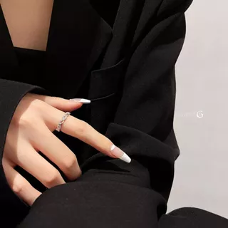 GLAMOR✨แหวนเงินแท้ Entrelac Ring แหวนบิด แหวนปรับขนาด เงินแท้ 925 ไม่หมอง ไม่ก่อการระคายเคืองผิว