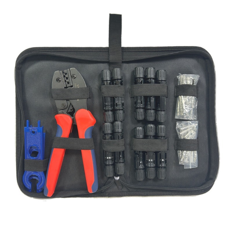 ชุดเครื่องมือ คีมเข้าหัว MC4 พร้อมหัว10 ชุดกระเป๋า ไฟฟ้าโซลาร์เซลล์ Crimping Connector Terminal Crimping LY-2546 - รูปที่ 7