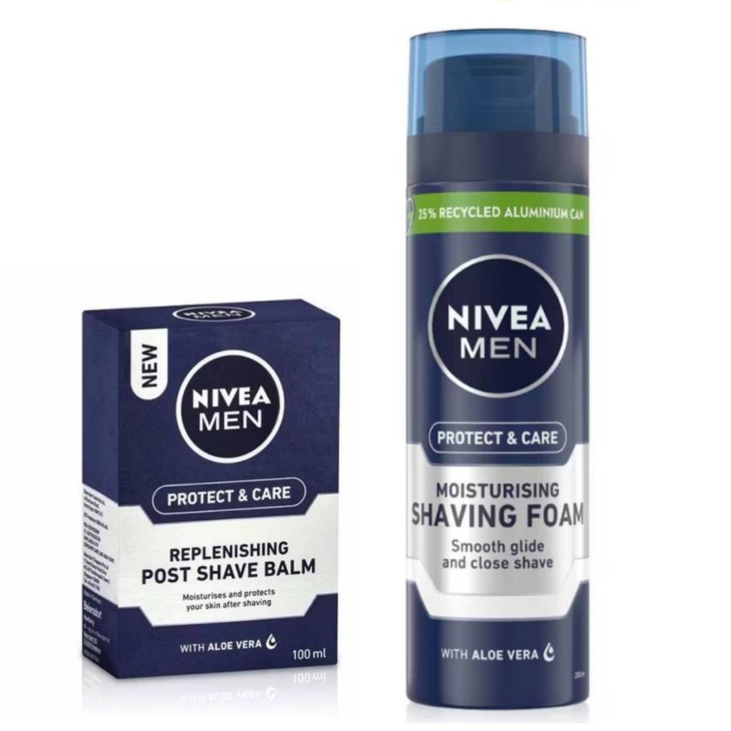 Nivea post shave balm 100 ml./Nivea shaving foam 200 ml.