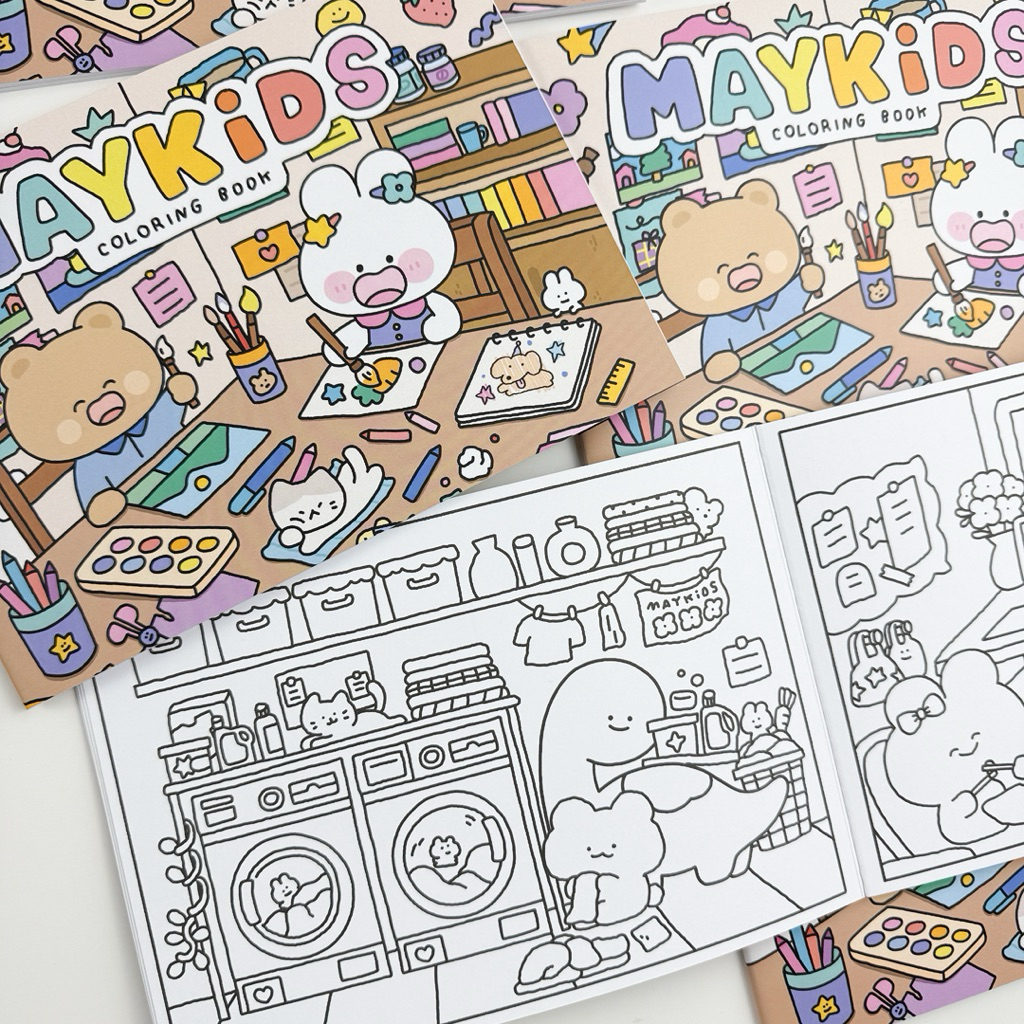 maykids coloring book ჱ̒⸝⸝•̀֊•́⸝⸝) สมุดระบายสี