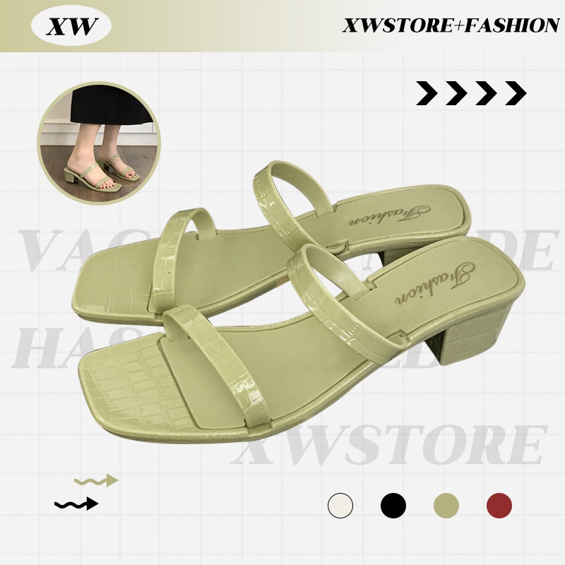 XWshopee แนะนำ  รองเท้าแตะส้นสูงแฟชั่นผู้หญิง งานสวย งานปัง เก็บทรงเท้า ดูเรียวสวย แมทช์ง่าย   ราคาถูกเกิ๊นนน ต้องตำแล้ว