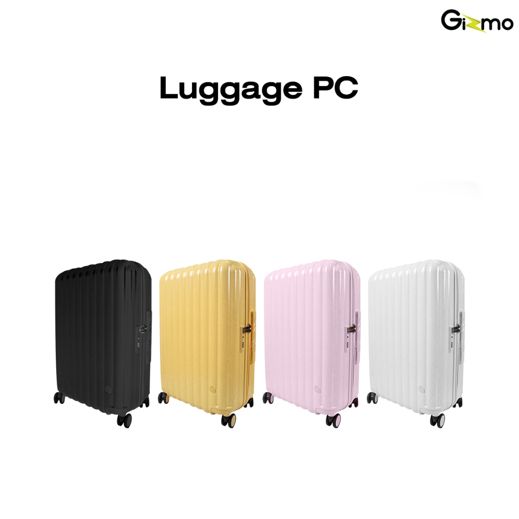 Gizmo กระเป๋า เดินทาง รุ่น Luggage PC แข็งแรง ทนทาน มีล้อลาก ล็อตได้ ขนาด 20 24 26 นิ้ว สีดำ ขาว ชมพ