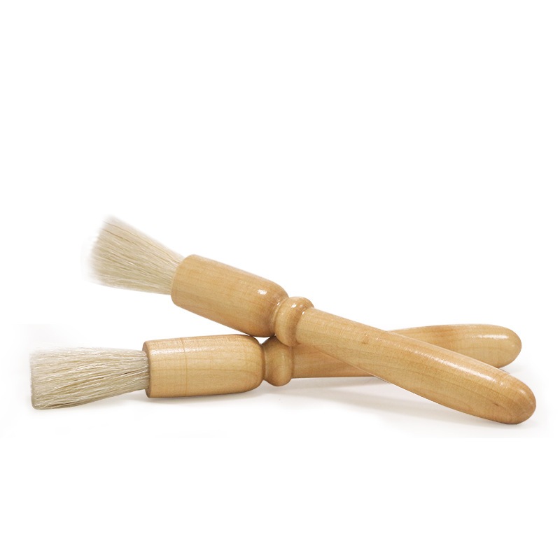 KitchenTalk แปรงไม้ มี2สี แปรงปัดผงกาแฟ ด้ามจับไม้ Wooden Coffee Brush TF9H