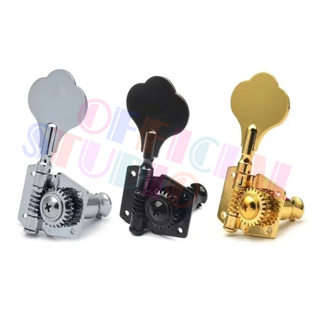 ลูกบิดทรงใบโพธิ์ สำหรับเบส 4/5/6 สาย ｛ส่งเร็ว 🚀｝