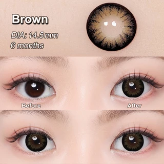 Magister & Realcon คอนแทคเลนส์ 14.5mm ซีรีย์ซุปเปอร์ไซส์ คอนแทคเลนส์สีดำ สีน้ำตาล คอนแทคเลนส์สายตาสั้น 6 เดือน