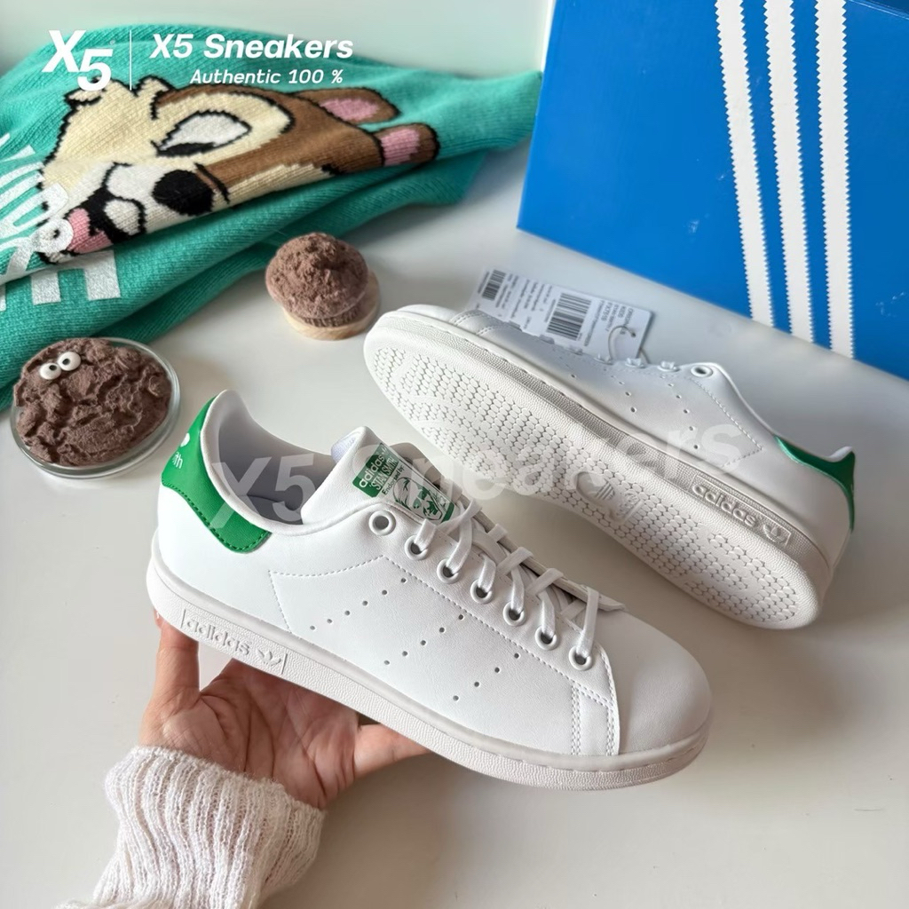 adidas ของแท้ 100% Stansmith J OG สีขาวเขียว