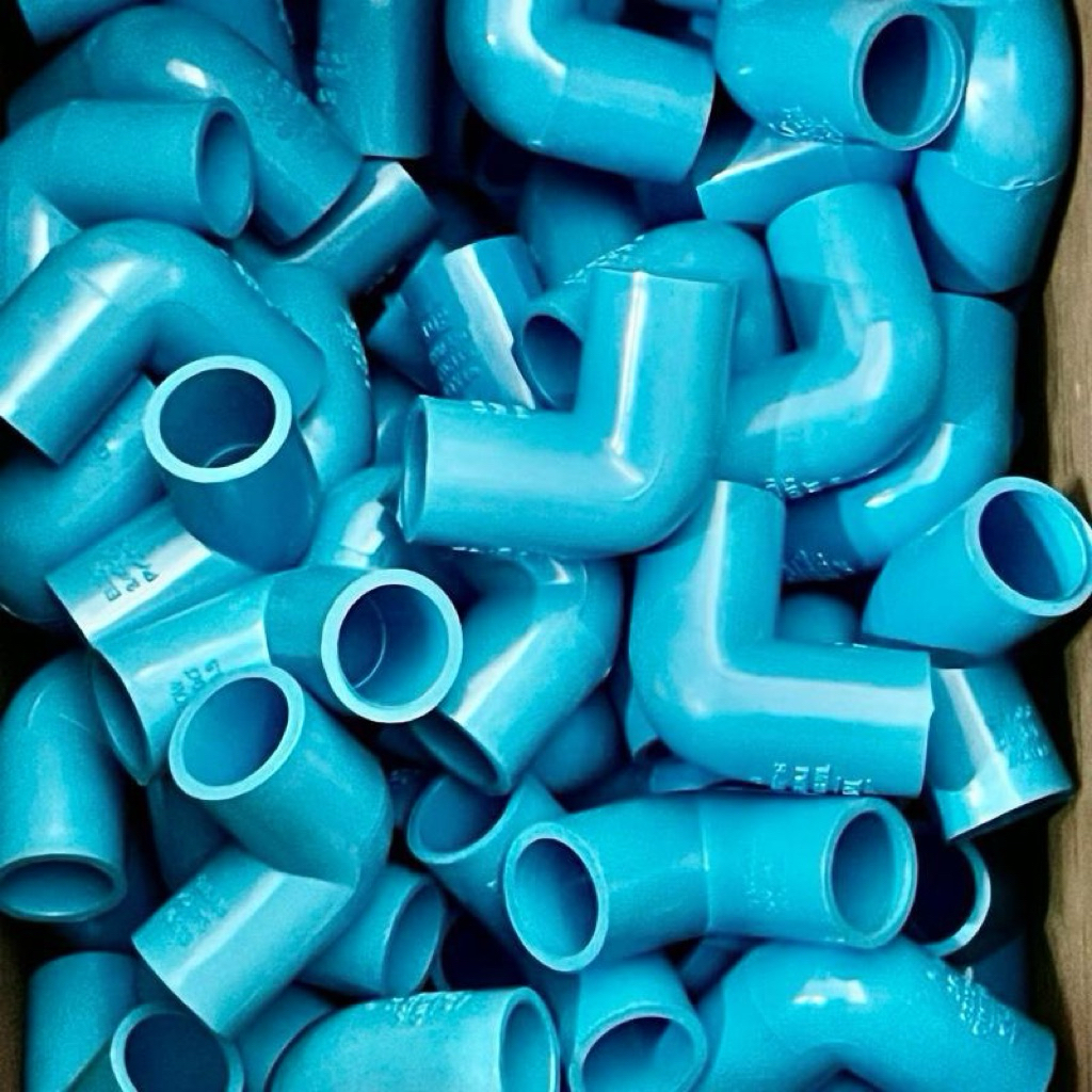 (แพ็ค50/100ตัว) 3/4” ข้องอหนาPVC ขนาด 6หุน ตรา TOP