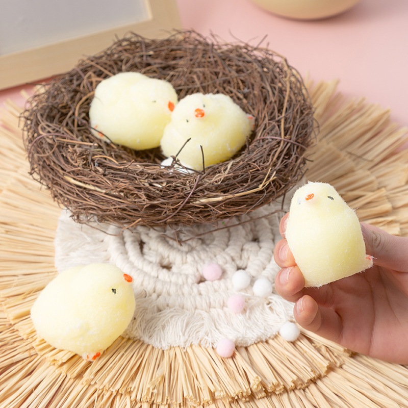 🔥ส่งในไทย🔥ตุ๊กตาจําลองเจี๊ยบ โมจิ ของเล่นบีบ สกุชชี่ สกุชชี่ไก่ ของเล่นคลายเครียด ลูกเจี๊ยบ