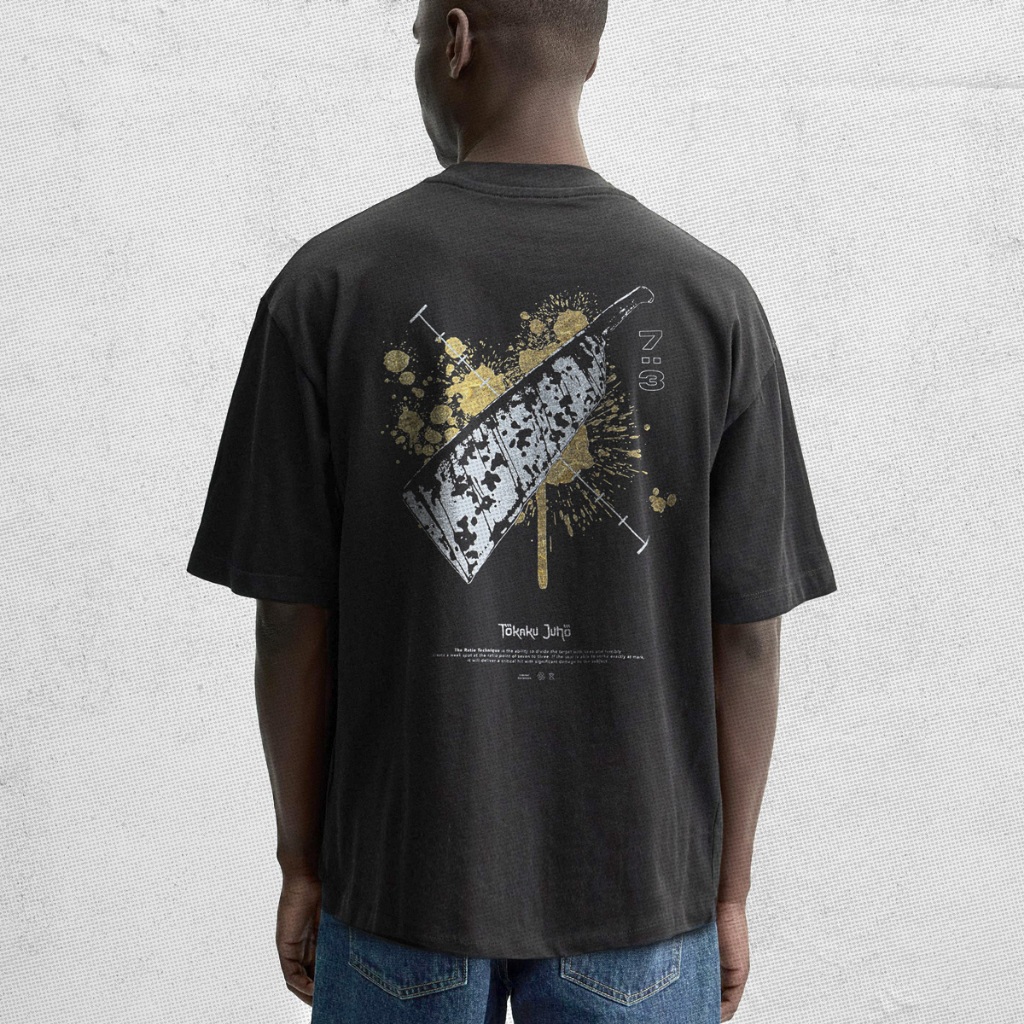 [ZUER] Nanami: 7:3 Ratio Technique - Jujutsu Collection เสื้อยืด Unisex ทรง Oversize ผ้าฟอกวินเทจ Co