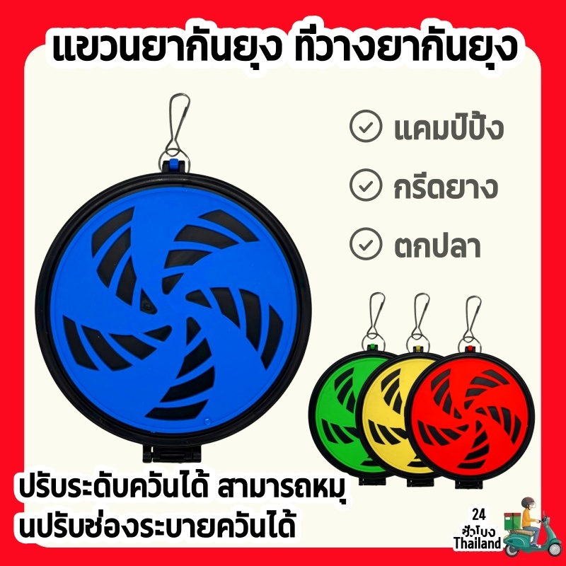 กล่องใส่ยากันยุงแบบพกพา (พลาสติกเกรดAAA) หมุนหรีควันได้ กล่องใส่ยากันยุง ถาดยากันยุงกล่องยากันยุง