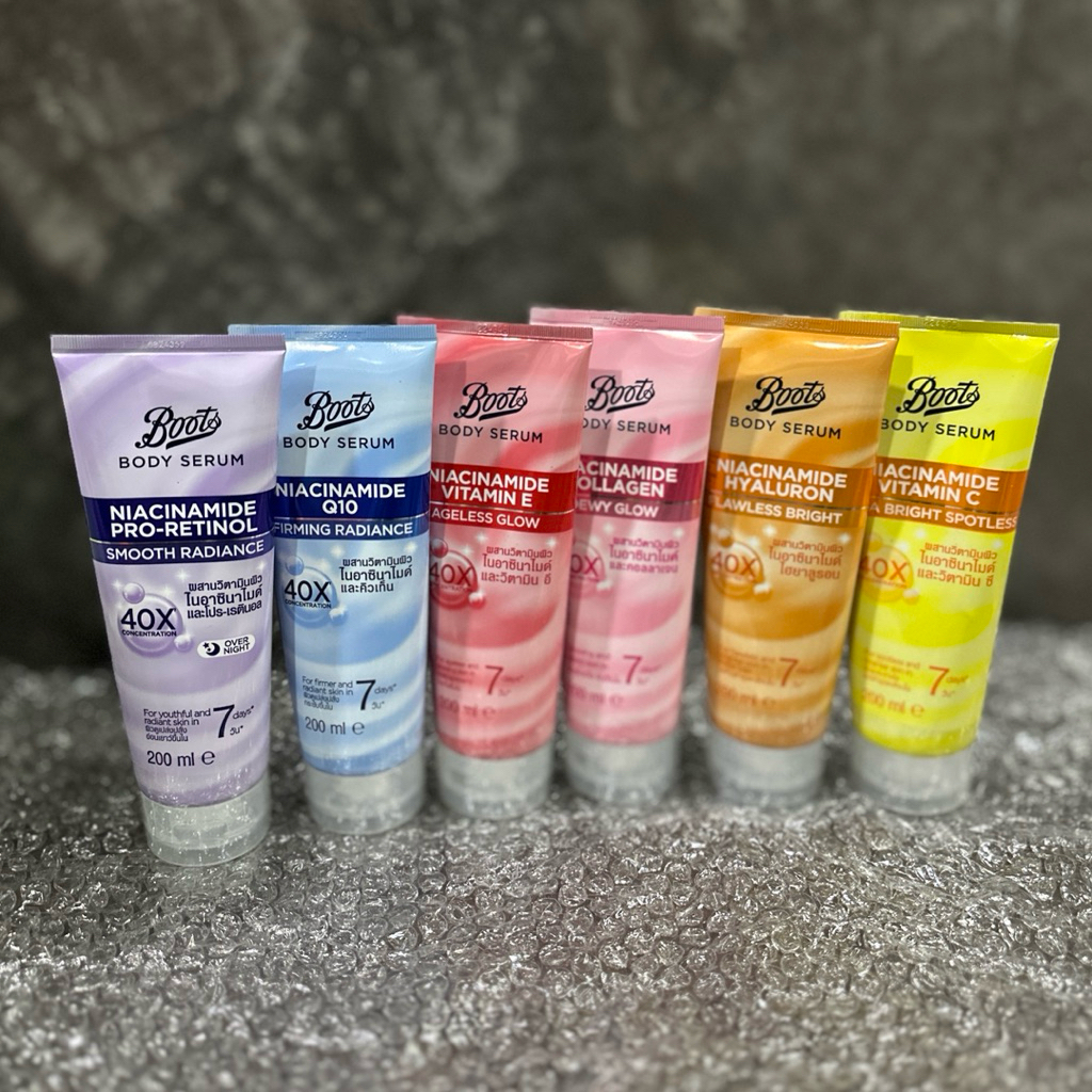 Boots Body Serum Niacinamide  Pro-Retinol 200Ml บู๊ทส์ บอดี้ ซีรั่ม ไนอาซินาไมด์ โปร-เรตินอล