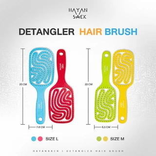 หวี Ergonomic หวีแก้ผมพัน หวีนวดหัว Detangler Hair Bursh size M / size L หวี Hayansaek