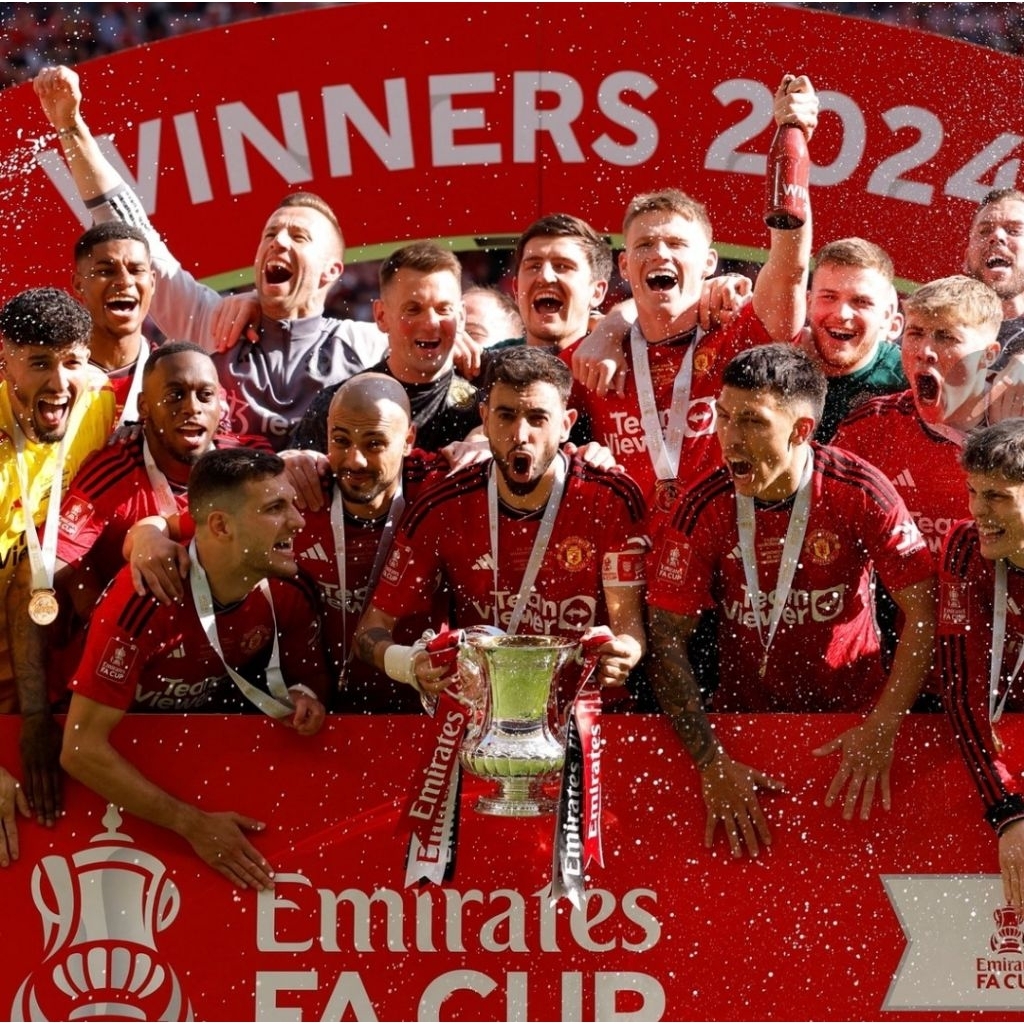 ปีแชมป์ FA Cup!!เสื้อฟุตบอลแท้ แมนยู เหย้า(แดง) 23/24