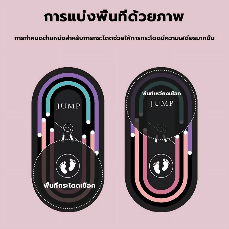 ANGTOP แผ่นรองกระโดดเชือก+โยคะ TPE กันเสียง ฟิตเนส thumbnail 10