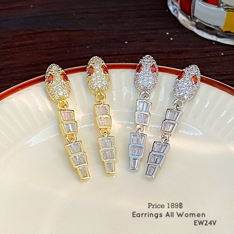 EW024V  ต่างหูงู สีเงินสีทอง แฟชั่นเก๋ๆๆๆ