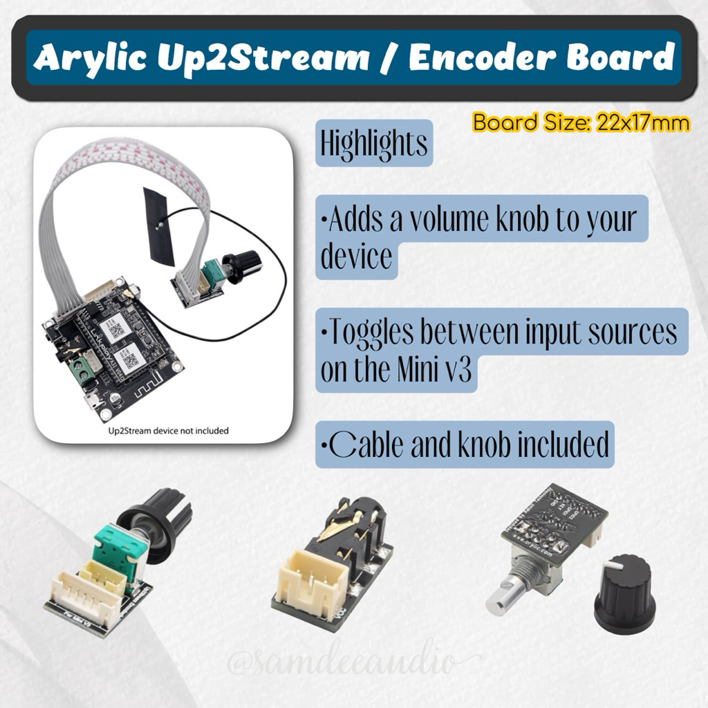 ราคาต่อ1ชุด/Arylic Up2Stream / Encoder Board - Board Size: 22x17mm