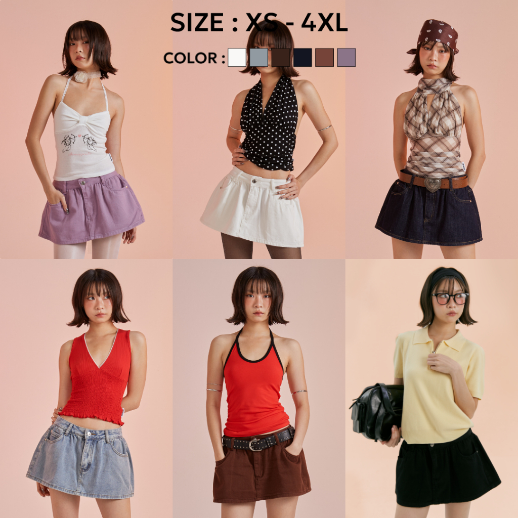 Bemingjeans077(XS-4XL)-Ribbon Flare Skirt – กระโปรงยีนส์ทรงบาน สุดคิ้วท์ใส่แล้วดูมีชีวิตชีวา 🎀