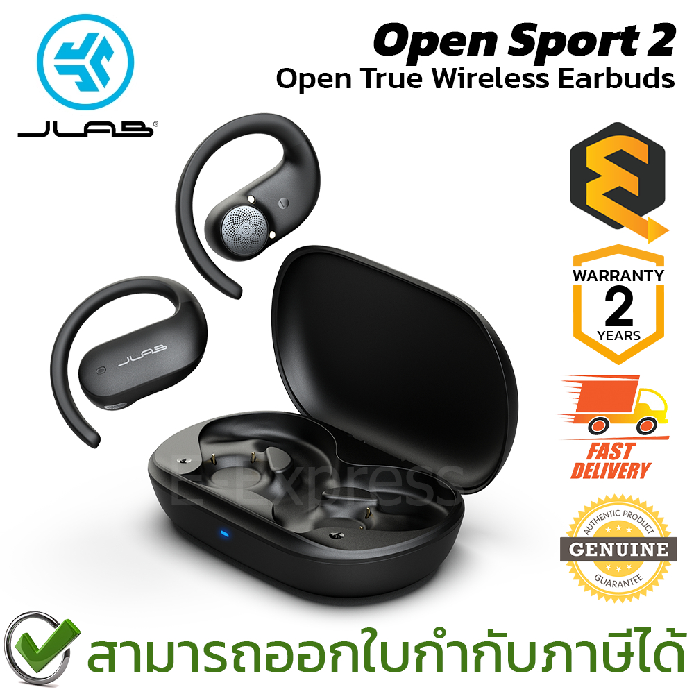 Jlab Jbuds Open Sport 2 Open True Wireless Earbuds [Black] หูฟังไร้สาย สีดำ ของแท้ ประกันศูนย์ 2ปี