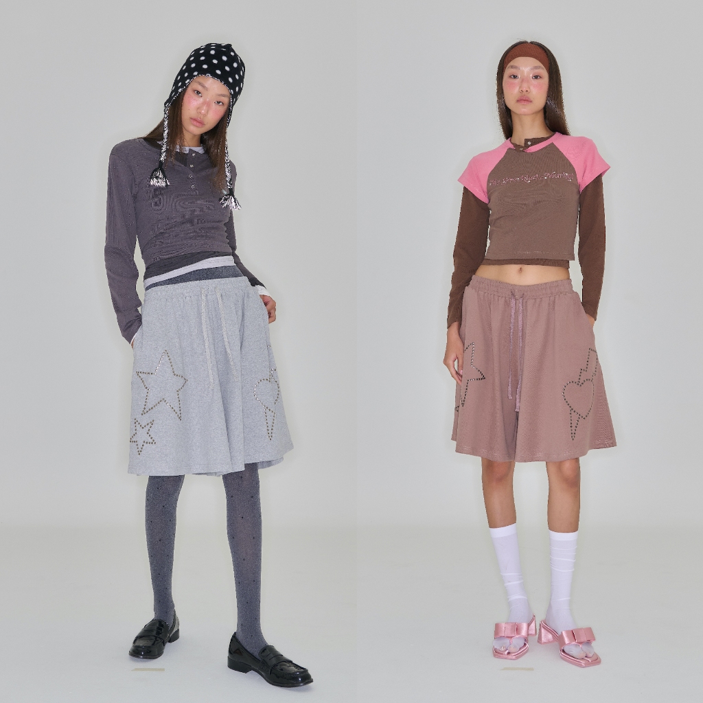 The Freckled Market - Studded Shorts กางเกงขาสั้นแต่งหมุด