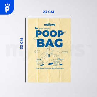 My Paws Poop Bag ถุงเก็บมูลสัตว์เลี้ยง ถุงเก็บอึ ถุงขยะ ย่อยสลายได้ตามธรรมชาติ 60-150ชิ้น