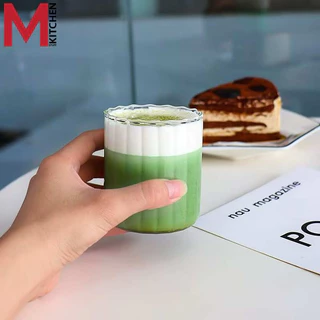 M KITCHEN แก้วน้ำ แก้วทรงเหลี่ยม 350ml แก้วคาเฟ่ แก้วใส แก้วน้ำ แก้วกาแฟ แก้ววิสกี้ แก้วหรู แก้วค็อกเทล (A0)
