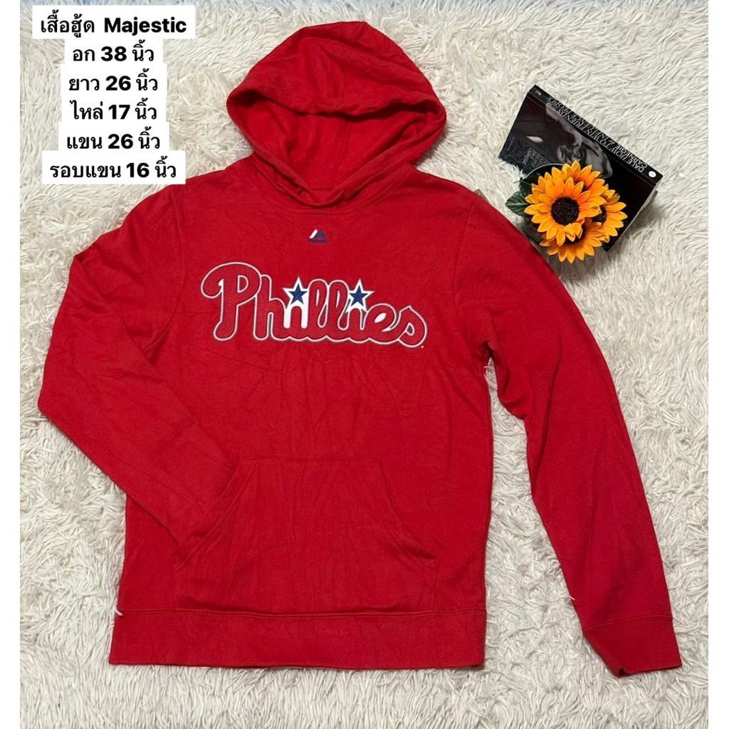 H05 เสื้อฮู้ด Phillies สีแดง🧨