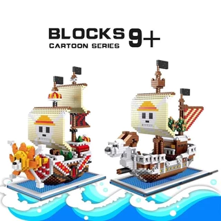 🚢วันพีซ เลโก้ ตัวต่อนาโนเรือลูฟี่ครบเช็ต เลโก้วันพีช เรือลูฟี่ one piece thousand sunny ครบ4แบบ แบบอย่าง ตุ๊กตาวันพีซ