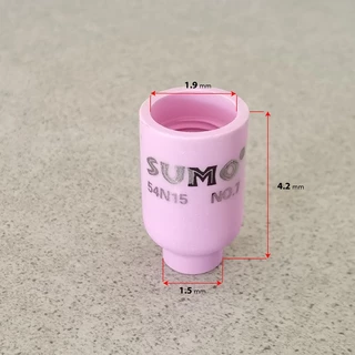 Sumo นมหนูเซรามิก WP-26 สำหรับควบคุมทิศทางของแก๊สอาร์กอนให้เข้าสู่ชิ้นงานขณะเชื่อม หัวเชื่อมทิก