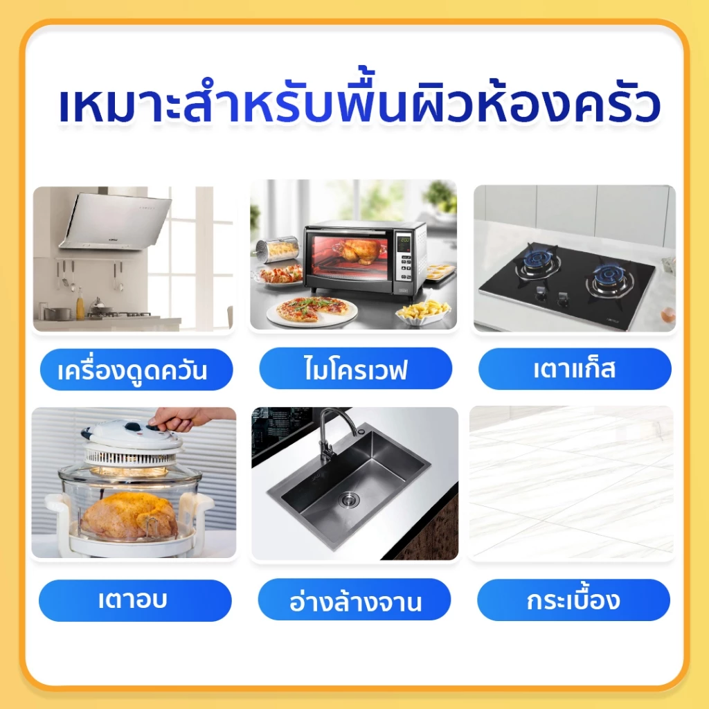 Rabito น้ำยาทำความสะอาด คราบมันฝังแน่นห้องครัว น้ำยาขจัดคราบ ห้องครัว ขจัดคราบไขมันในครัว 500มล. C1 thumbnail 7