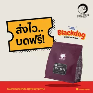 Cherrydog | ใหม่! เมล็ดกาแฟคั่วเข้ม Blackdog Dark Roasted หอมเข้ม คุณภาพเยี่ยม Grade A