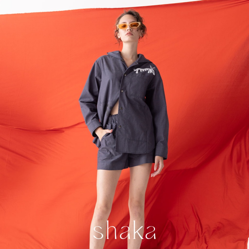 Shaka SS24 Sea Sun Sand Chambray Shorts กางเกงขาสั้น สไตล์ Cargo PN-8240518